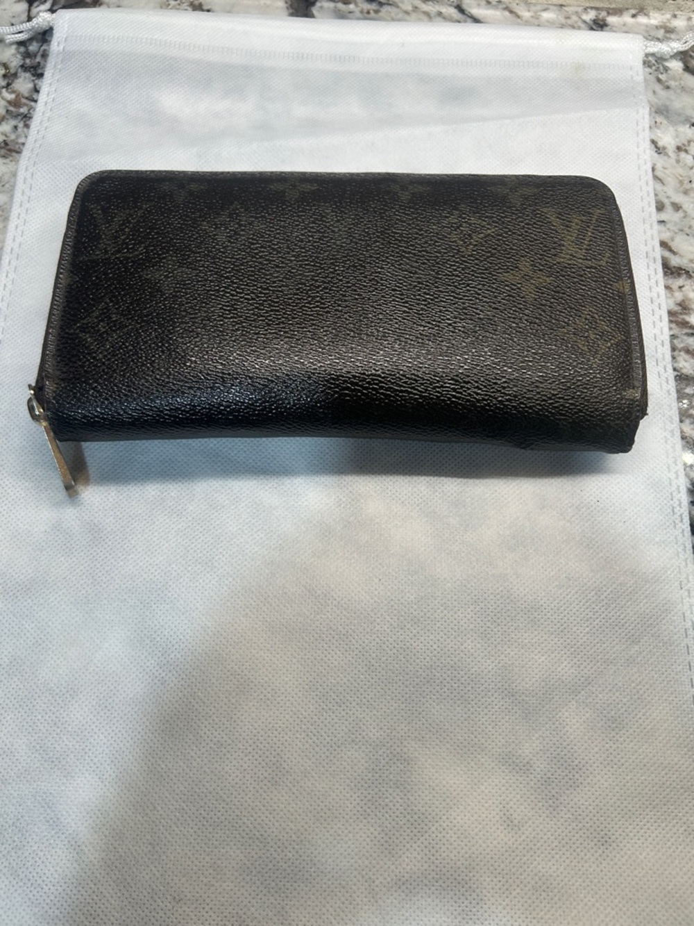 Louis Vuitton Black/Brown Monogram Zip-Around Wallet - Picture 3 of 14